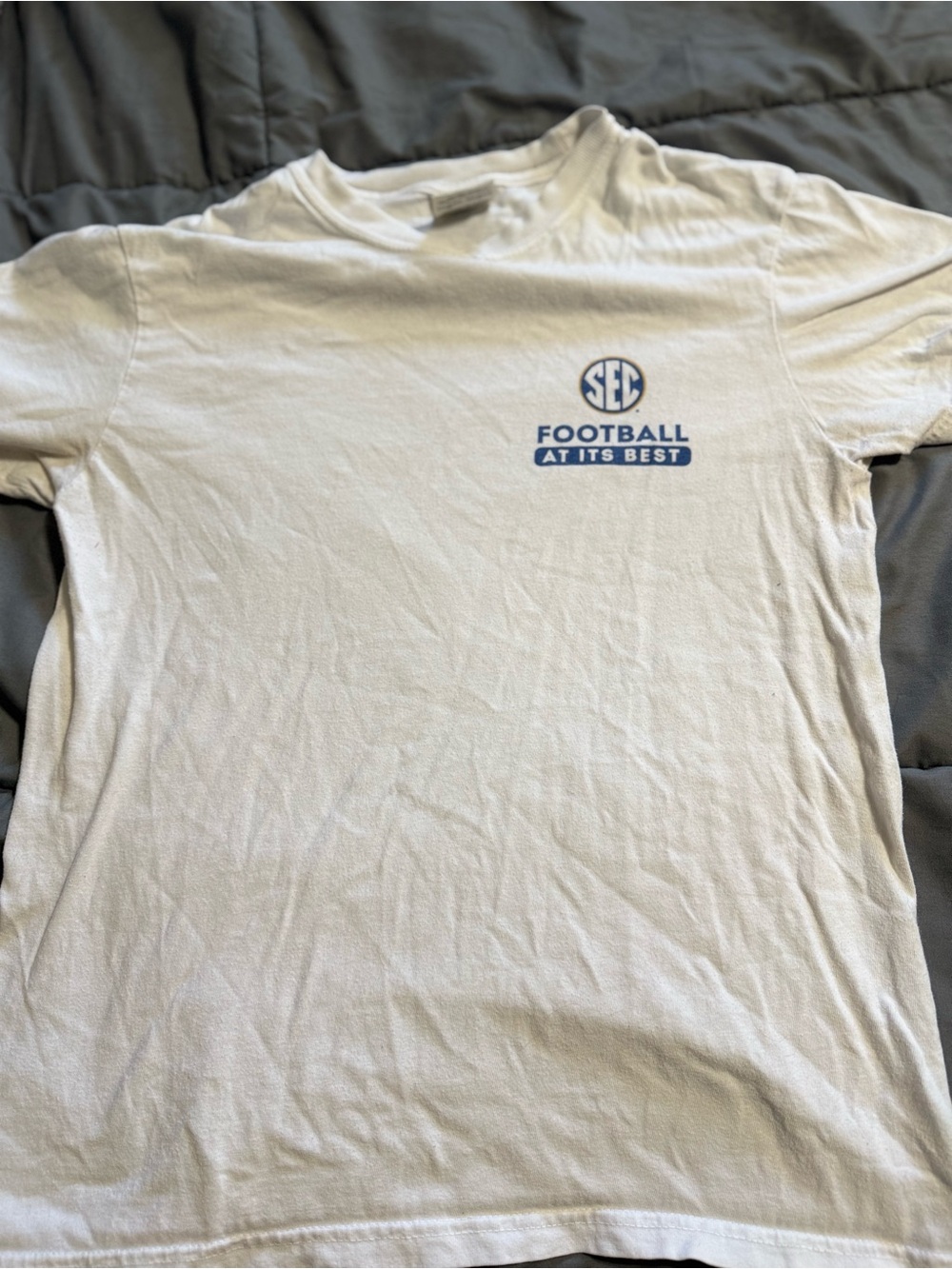 Comfort Colors White Short-Sleeve SEC Football Tee with Blue Logo